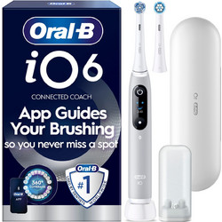 Oral-B iO Series 6 Grey Ηλεκτρική Οδοντόβουρτσα με Χρονομετρητή Αισθητήρα Πίεσης & Θήκη Ταξιδίου