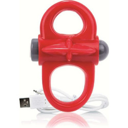 Screaming O Charged Yoga Rechargeable Vibe Ring Ελαστικό Δαχτυλίδι Πέους & Όρχεων με Δόνηση Κόκκινο