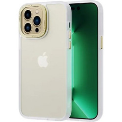 COMMA JOY ELEGANT METAL FRAME ANTI-SHOCK CASE IPHONE 14 PLUS - MATTE CLEAR