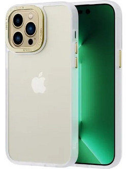 COMMA JOY ELEGANT METAL FRAME ANTI-SHOCK CASE IPHONE 14 PLUS - MATTE CLEAR