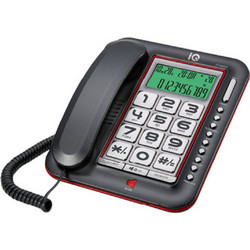 IQ DT-890CID Ενσύρματο Τηλέφωνο με Ανοιχτή Ακρόαση για Ηλικιωμένους Μαύρο