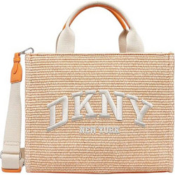 DKNY Hadlee Γυναικεία Τσάντα Χειρός Ψάθινη Μπεζ Κυπαρισσί R61ALR57-ASK