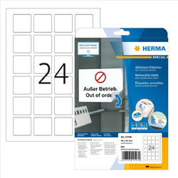 Herma Αυτοκόλλητες Ετικέτες Removable 5066 40mm Α4 25Φύλλα - 02.17.585