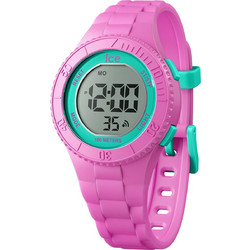 Ice Watch Ψηφιακό Γυναικείο Ρολόι Χρονογράφος με Φούξια Καουτσούκ Λουράκι IC021275