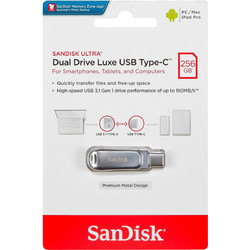 Sandisk Ultra Dual Drive Luxe 256GB USB Stick 3.2 Gen 1 με USB-A & USB-C