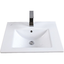 Tema Creavit Slim Ένθετος Νιπτήρας Μπάνιου Πορσελάνης 55x36.5x17.5cm Λευκός SU055