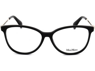 Max Mara MM5078 001 Γυναικείος Σκελετός Γυαλιών Οράσεως Κοκάλινος Μεταλλικός Ασημί Μαύρος