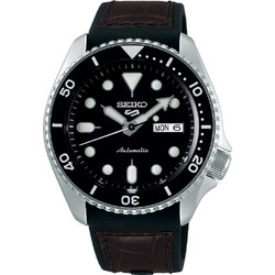 Seiko 5 Sports Ανδρικό Ρολόι Αυτόματο με Μαύρο Καουτσούκ Λουράκι SRPD55K2