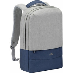 Rivacase 7562 Plater Αδιάβροχο Αντικλεπτικό Backpack Laptop 15.6" Grey / Blue
