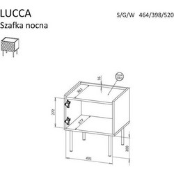 Cama LUCCA bedside cabinet, 2 pcs, 47x40x52, cashmere