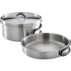Campingaz Trekking Kit Cookware Set, 3-Piece (Stainless Steel, 1 Pot + 1 Lid + 1 Pan)