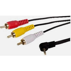 GBC 14.1560.20 Καλώδιο AV 3xRCA σε 3.5mm Jack - 1.5m, Επιχρυσωμένο & Ferrite