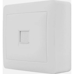 Stinel-Karin Μονή Πρίζα Δεδομένων RJ45 Cat6 IP20 Λευκή - Επίτοιχη, 7x7x3.5cm