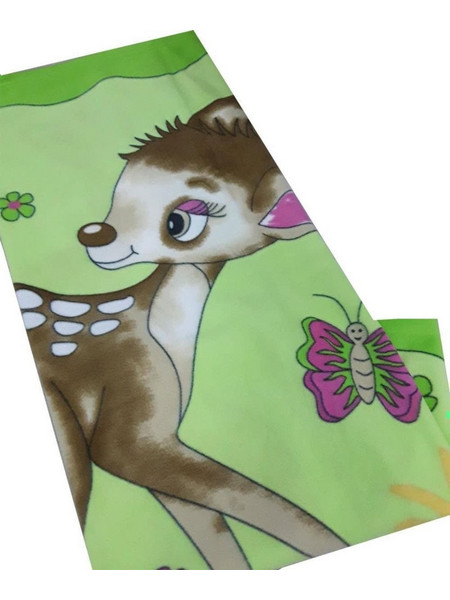 Beboulino Deer Κουβέρτα Αγκαλιάς Fleece 80x90 Πράσινη