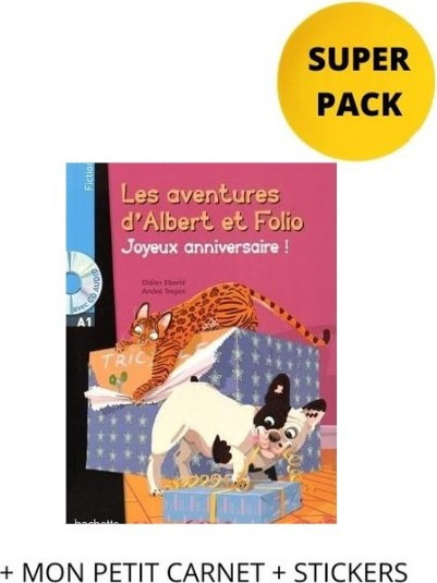 ALBERT ET FOLIO JOYEUX ANNIVERSAIRE SUPER PACK (+ MON PETIT CARNET + STICKERS)
