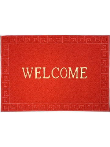 Πατάκι Εισόδου Welcome Μαιάνδρος Τύπου Αράχνη 10mm Κόκκινο Γαρύφαλλο 50x70