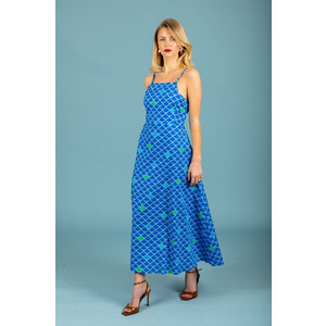 Chaton Iria Maxi Poplin Open Back Φόρεμα Μπλε Chaton Iria Maxi Poplin Open Back Φόρεμα Μπλε