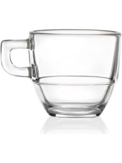 RCR Σετ 6 Κρυστάλλινα Φλιτζάνια Espresso Στοιβαζόμενα Caffe 80ml