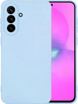 Θήκη TPU Σιλικόνης με Υφασμάτινη Επένδυση για Samsung Galaxy A37 - Γαλάζιο