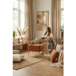 Stewe Home Πολυθρόνα με Υποπόδιο Δερματίνη Καφέ 581746