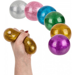 Squeeze Glitter Water Ball 7 cm Διάφορα Χρώματα - 1 τμχ (12/0873)