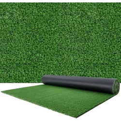 VEVOR Τεχνητό Γκαζόν, Χαλί Γκαζόν 304,8 x 91,44 cm, Ύψος Σωρού 1,5 cm Ρεαλιστικό Συνθετικό Χαλί Γκαζόν, Εύκολος Καθαρισμός με Τρύπες Αποστράγγισης για Βεράντα, Κήπο, Μπαλκόνι, Εξωτερική και Εσωτερική