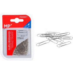 MP μεταλλικοί συνδετήρες PA342-1, 28mm, 100τμχ, ασημί