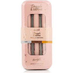 Barry M Dazzle & Define Metallic Crayons (Orchid Flower, White, Galactic Teal) 3 τεμ. απόχρωση Silver, Truffle, Gold