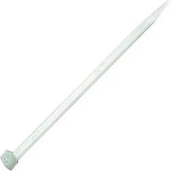 Δεματικά καλωδίων Λευκά 3.6 x 300mm 100τεμ/Συσκ COM