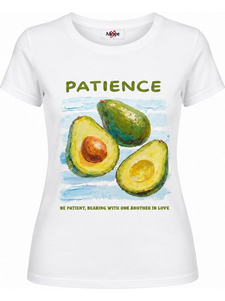 Agape Γυναικείο T-Shirt με σχέδιο Avocando Patience