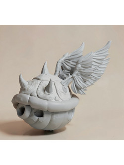 Άβαφη 3D Φιγούρα Realistic Mario Kart Shell για Βάψιμο DIY (Δώρο τα Χρώματα)