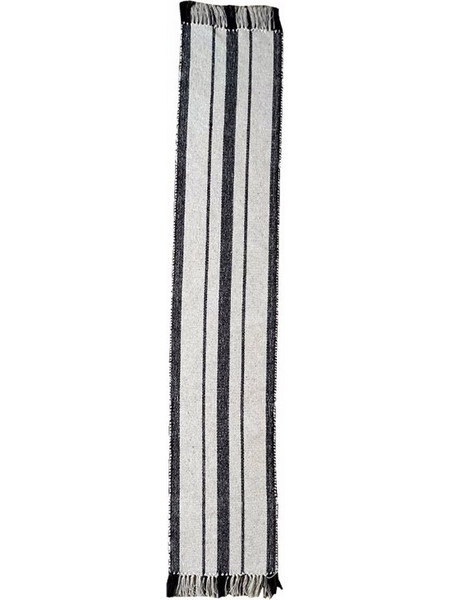 Liberta-Maison ZOYA B Τραπεζομαντηλο/runner 180x35cm Βαμβάκι Λευκό Μαύρο Polyester 029126