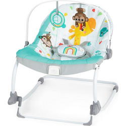 Bright Starts Wild Vibes Infant To Toddler Ηλεκτρικό Relax Μωρού Κούνια με Δόνηση Πράσινο Mint