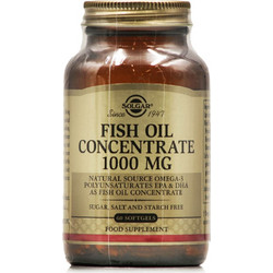 Solgar Fish Oil Concentrate Ιχθυέλαιο 1000mg 60 Μαλακές Κάψουλες
