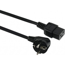 Powertech καλώδιο τροφοδοσίας UPS CAB-P024, C19 IEC, 16A, 250V, 1.8m, μαύρο CAB-P024
