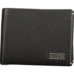 GUESS JEANS MEN'S BLACK WALLET Μαύρο