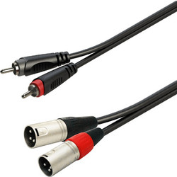SOUNDSATION GL2RCA2XM1 | Καλώδιο Αντάπτορας 2xRCA Αρσενικό - 2x XLR Αρσενικό, 1m