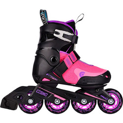 Micro Cosmo Inline Αυξομειούμενα Rollers Παιδικά Μαύρα Ροζ