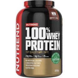 Nutrend 100% Whey Strawberry Πρωτεΐνη Ορού Γάλακτος Γράμμωσης Χωρίς Γλουτένη 2.25kg