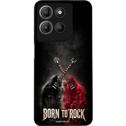 Sonique Motorola Moto G15 4G / Moto G15 Power / Moto G17 5G / Moto G17 Power 5G Θήκη με Σχέδιο «Born to Rock»