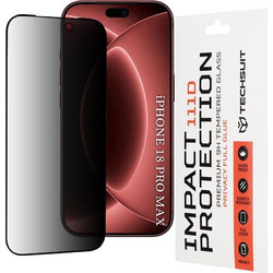 Techsuit 111D Privacy Full Glue Tempered Glass (iPhone 18 Pro Max)