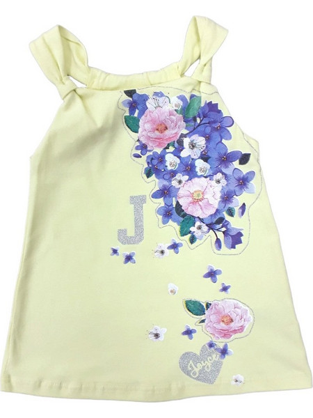 Φόρεμα Αμάνικο Yellow Purple Flowers