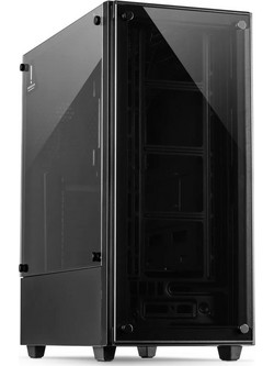 Inter-Tech C-303 Mirror Black Gaming Midi Tower Κουτί Υπολογιστή με Πλαϊνό Παράθυρο