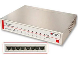 Lindy 25045 Unmanaged L2 Switch με 8 Θύρες Ethernet 1Gbps