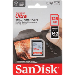 Sandisk Ultra SDXC 128GB Class 10 U1 UHS-I 140MB/s