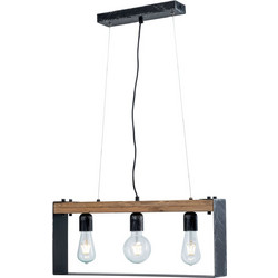 Arkolight Κρεμαστό Φωτιστικό Οροφής Ράγα Τρίφωτο E27 Ασημί 473-14/3