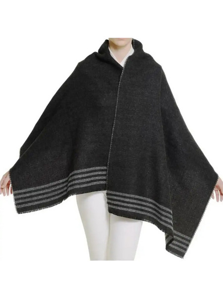 Biston κασκόλ διπλής όψης 36-501-002 GREY PRINTED