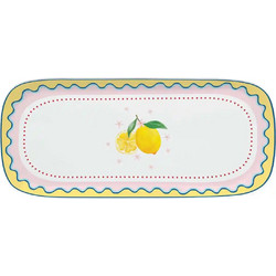Easy Life Πιατέλα Παραλληλόγραμμη Πορσελάνης Fruit Mania 40x17.5cm Πολύχρωμο