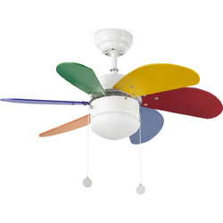 Faro Barcelona Palao 33179 Ανεμιστήρας Οροφής 81cm 46W με Φως Πολύχρωμος