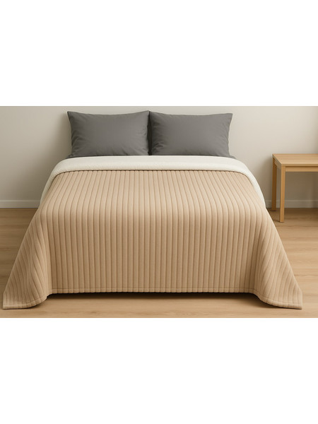 Κουβέρτα Fleece Υπέρδιπλη 220x240 Cosmin Venturi Quilt Beige